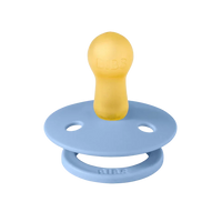 Bibs Colour Ciucci Confezione da 2 Pezzi Colour Pacifier Sky Blue/Steel Blue Tettarella Tonda Taglia 1 (0-6 Mesi)