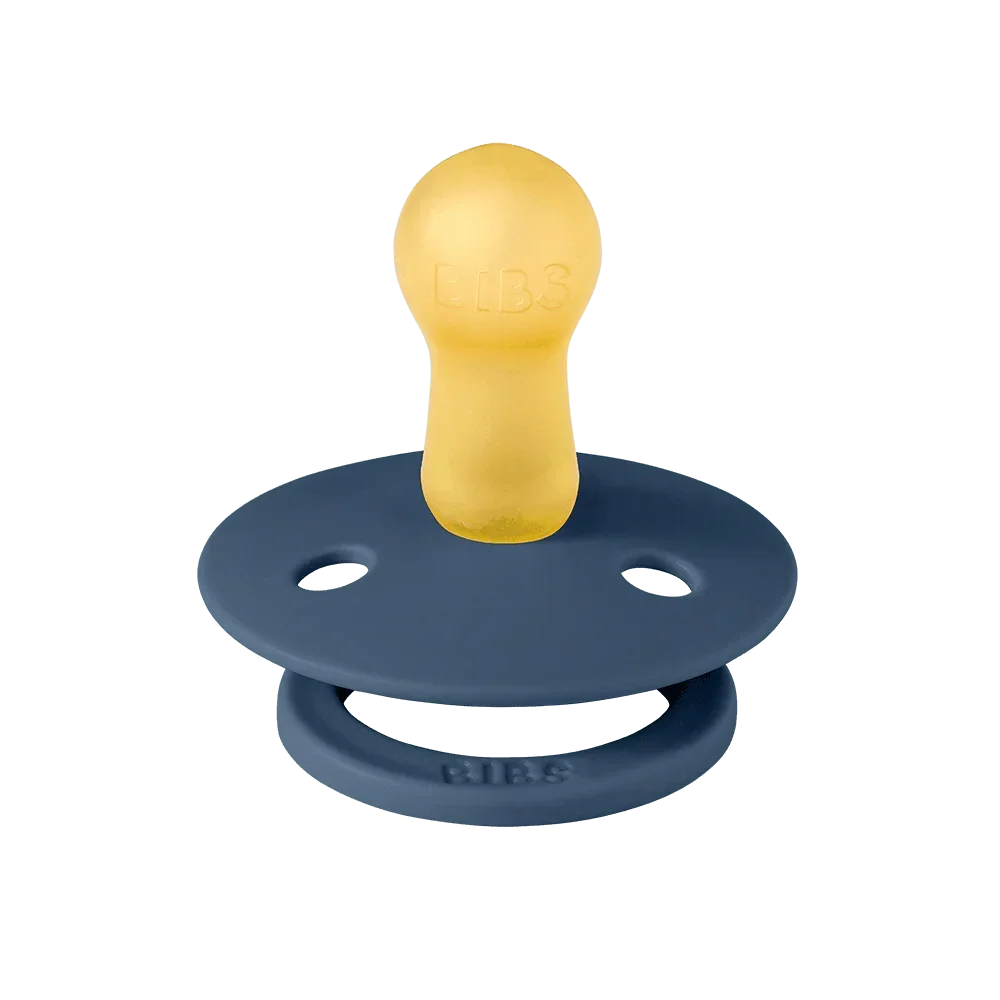 Bibs Colour Ciucci Confezione da 2 Pezzi Colour Pacifier Sky Blue/Steel Blue Tettarella Tonda Taglia 1 (0-6 Mesi)