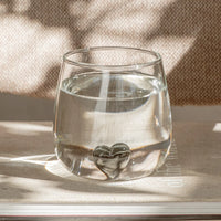 Bicchiere in Vetro con Cuore Nero - Drinking Glass Figure Pink Heart (gl-151)