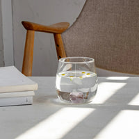 Bicchiere in Vetro con Cuore Rosa - Drinking Glass Figure Pink Heart (gl-150)