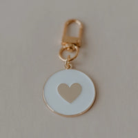 Portachiave a Cuore Bianco Dorato - Key Chain White Gold (my-021)