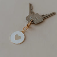 Portachiave a Cuore Bianco Dorato - Key Chain White Gold (my-021)