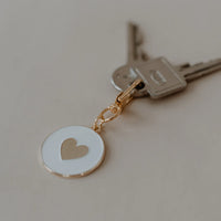 Portachiave a Cuore Bianco Dorato - Key Chain White Gold (my-021)
