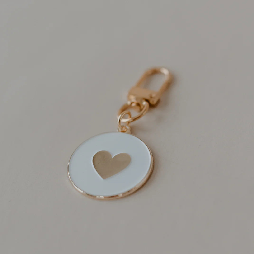 Portachiave a Cuore Bianco Dorato - Key Chain White Gold (my-021)