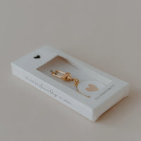 Portachiave a Cuore Bianco Dorato - Key Chain White Gold (my-021)