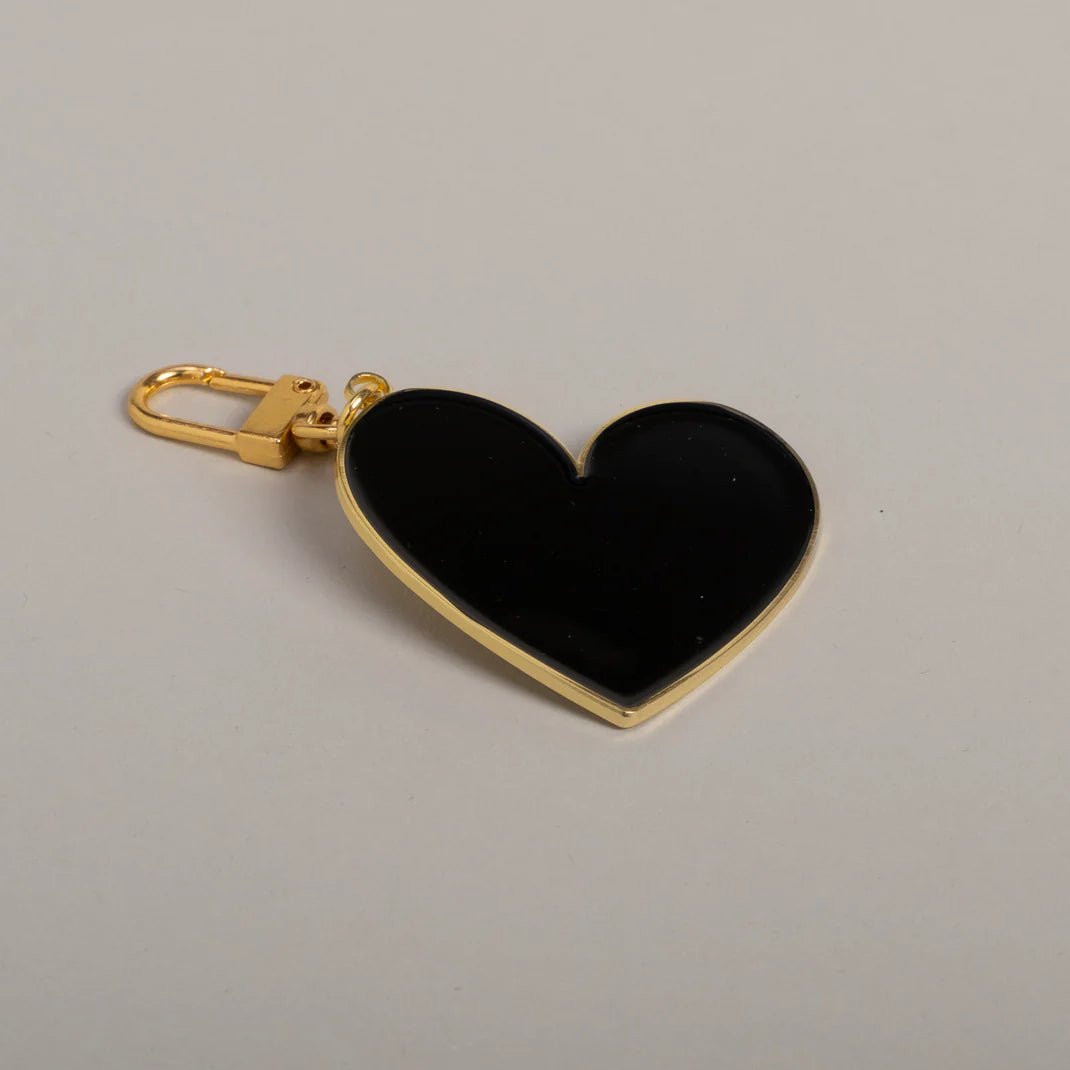 Portachiave a Cuore Nero Dorato - Key Chain Nero Gold (my-038)