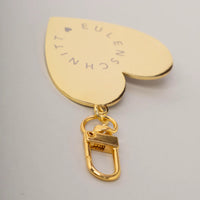 Portachiave a Cuore Nero Dorato - Key Chain Nero Gold (my-038)