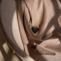 Portachiave a Cuore Nero Dorato - Key Chain Nero Gold (my-038)