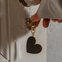 Portachiave a Cuore Nero Dorato - Key Chain Nero Gold (my-038)