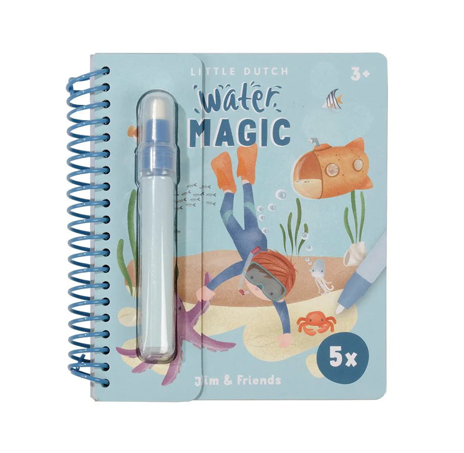 Little Dutch | Libro da Colorare ad Acqua Jim & Friends | 126855