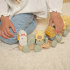 Trenino in Legno Impilabile Little Farm Chicken - Wooden Block train chicken Little Farm
