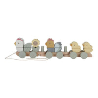 Trenino in Legno Impilabile Little Farm Chicken - Wooden Block train chicken Little Farm