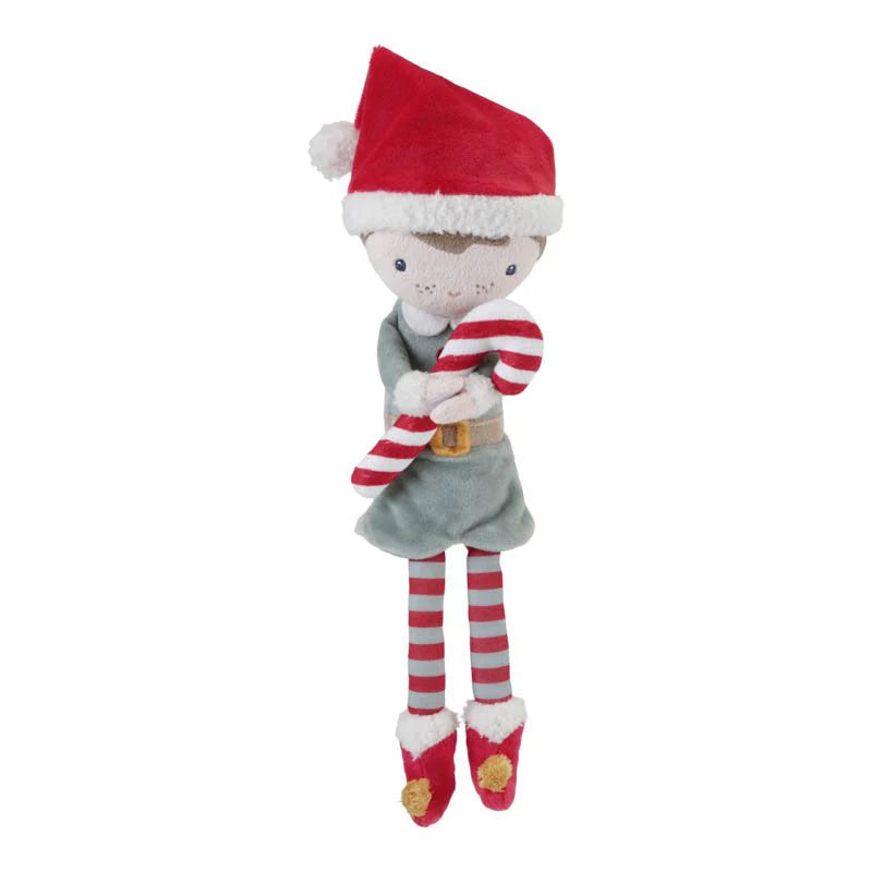 Bambola Elfo di Natale Jim 35 Cm. - Christmas Doll Jim Red Christmas (LD4539)
