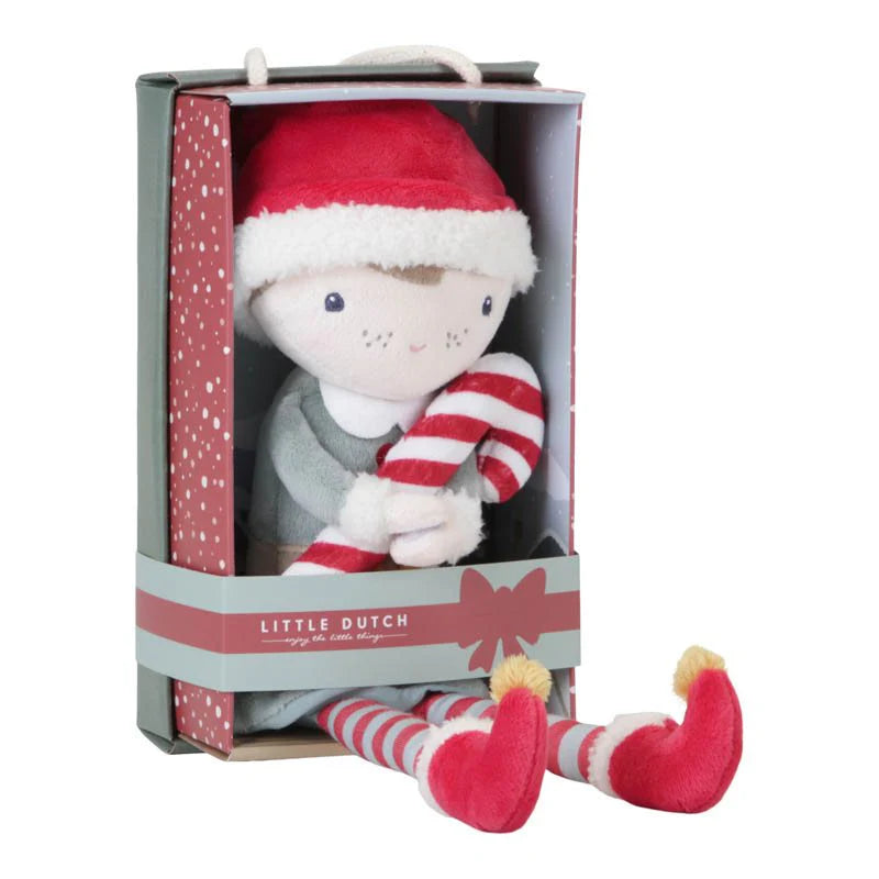 Bambola Elfo di Natale Jim 35 Cm. - Christmas Doll Jim Red Christmas (LD4539)