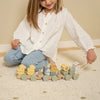 Trenino in Legno Impilabile Little Farm Chicken - Wooden Block train chicken Little Farm