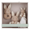 Set Regalo Nascita Baby Coniglietti Sonaglino Baby Bunny Doudou Peluche - Gift Set Beige Baby Bunny