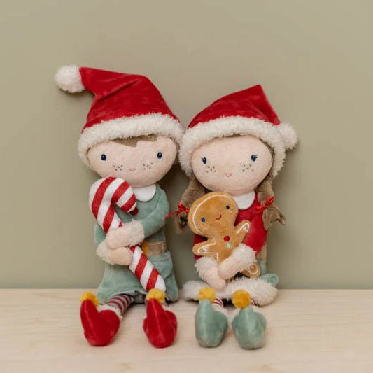 Bambola Elfo di Natale Jim 35 Cm. - Christmas Doll Jim Red Christmas (LD4539)