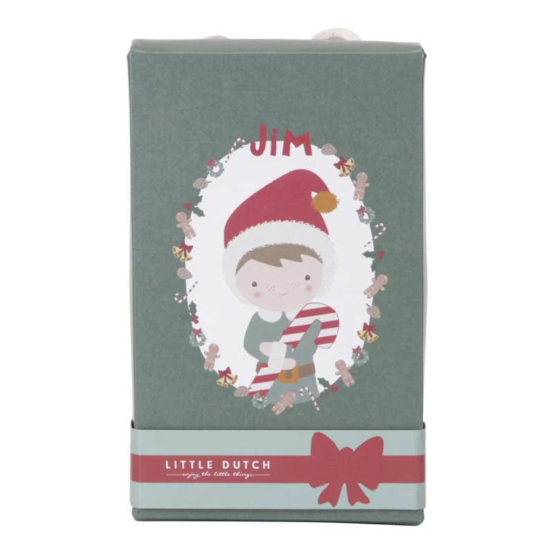 Bambola Elfo di Natale Jim 35 Cm. - Christmas Doll Jim Red Christmas (LD4539)