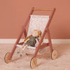 Passeggino in Legno per Bambole Flowers & Butterflies - Doll Stroller Flowers & Butterflies