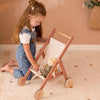 Passeggino in Legno per Bambole Flowers & Butterflies - Doll Stroller Flowers & Butterflies