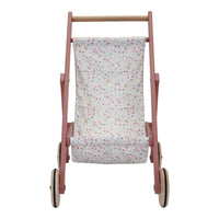 Passeggino in Legno per Bambole Flowers & Butterflies - Doll Stroller Flowers & Butterflies