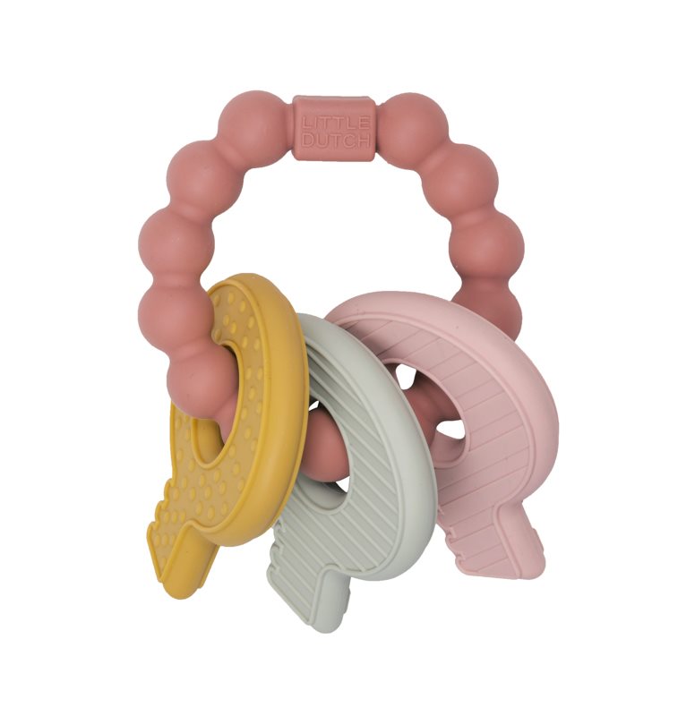 Chiavi Giocattolo per la Dentizione Rosa - Teething Toy Keychain Pink