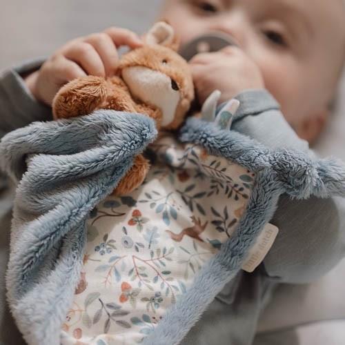 Doudou Blue Forest Friends - Cuddle Cloth Print Vos Forest Friends