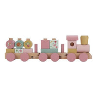 Trenino in Legno Impilabile Fairy Garden - Wooden Block Train Pink Fairy Garden