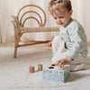 Cubo con Forme ad Incastro in Legno Blue Forest Friends - Shape Sorter Blue Forest Friends