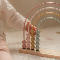 Abaco Rosa Arcobaleno in Legno Fairy Garden - Rainbow Abacus Pink Fairy Garden