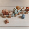 Trenino in Legno Impilabile Blue Forest Friends - Wooden Block Train Blue Forest Friends