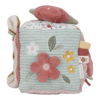 Cubo Multisensoriale In Stoffa Attività Cubo Morbido Rosa Fairy Garden - Activities Cube Pink Fairy Garden