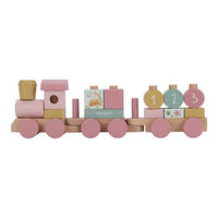 Trenino in Legno Impilabile Fairy Garden - Wooden Block Train Pink Fairy Garden