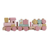 Trenino in Legno Impilabile Fairy Garden - Wooden Block Train Pink Fairy Garden