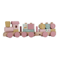 Trenino in Legno Impilabile Fairy Garden - Wooden Block Train Pink Fairy Garden