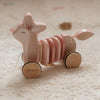 Cerbiatto Trainabile in Legno Fairy Garden - Pull Animal Deer Pink Fairy Garden