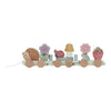 Trenino in Legno Impilabile Fairy Garden Rosa - Wooden Block Train Pink Fairy Garden