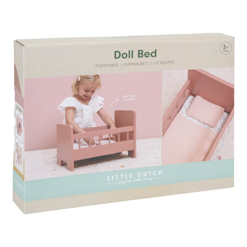 Lettino per Bambole in Legno - Wooden Doll Bed