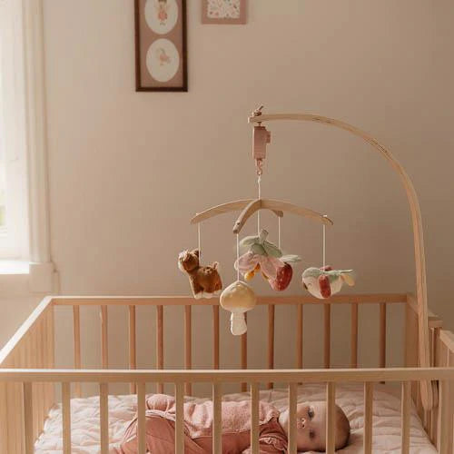 Giostrina Musicale in Legno Rosa Fairy Garden Wooden Music Mobile Fairy Garden