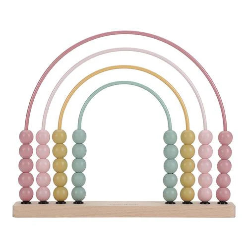 Abaco Rosa Arcobaleno in Legno Fairy Garden - Rainbow Abacus Pink Fairy Garden