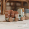 Trenino in Legno Impilabile Blue Forest Friends - Wooden Block Train Blue Forest Friends