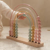 Abaco Rosa Arcobaleno in Legno Fairy Garden - Rainbow Abacus Pink Fairy Garden