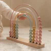 Abaco Rosa Arcobaleno in Legno Fairy Garden - Rainbow Abacus Pink Fairy Garden