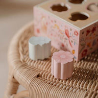 Cubo con Forme ad Incastro in Legno Pink Fairy Garden - Shape Sorter Pink Fairy Garden