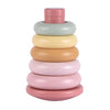 Anelli Impilabili in Plastica Rosa - Stacking Rings Pink Plastic