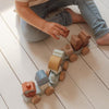 Trenino in Legno Impilabile Blue Forest Friends - Wooden Block Train Blue Forest Friends