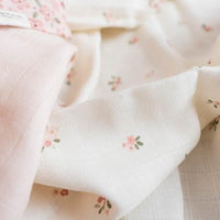 Set Due Mussole Swaddle Bianche Mussoline Size 70 x 70 cm - Swaddle White Fairy Garden Fairy Blossom