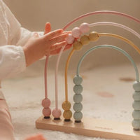 Abaco Rosa Arcobaleno in Legno Fairy Garden - Rainbow Abacus Pink Fairy Garden
