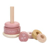 Torre in Legno Impilabile Rosa Fiore Selvatico - Rocking Ring Stacker Wild Flowers