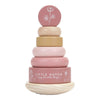 Torre in Legno Impilabile Rosa Fiore Selvatico - Rocking Ring Stacker Wild Flowers